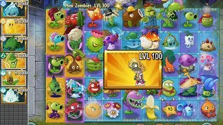 PvZ 2 - Mini Zombi Purpurina NVL 100 vs Todas las Plantas NVL 42000