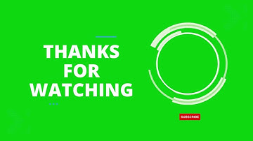 Thanks for watching outro green screen | subscribe animation template free #greenscreen #animation