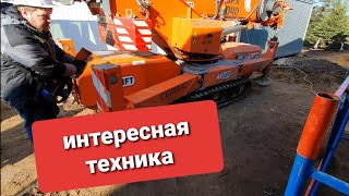 Манипулятор и гусеничный мини кран"паук" ORMETspx1040CDH.Сложный монтаж огромных стеклопакетов