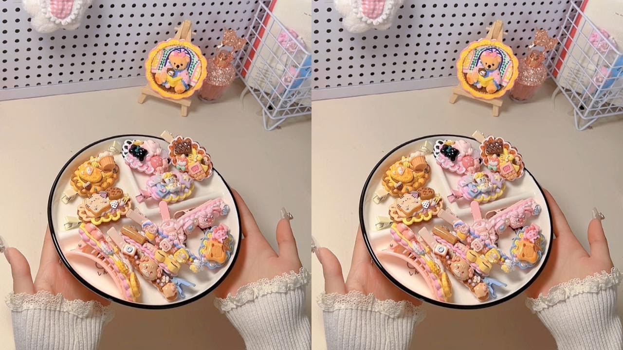 Immersion packaging - custom blend of cream-like hair clips at 49R 