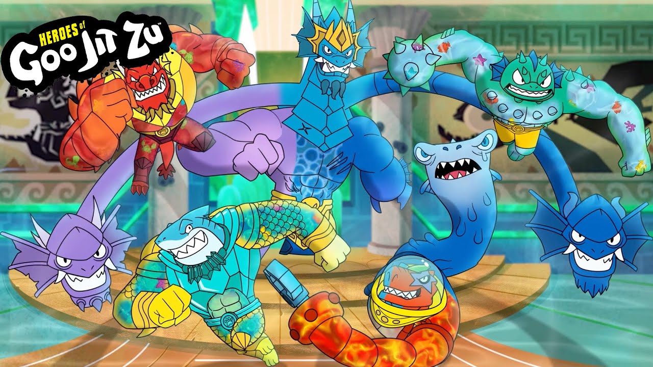 What's Inside 13 Heroes of Goo Jit Zu Deep Sea Goo Including King Hydra  AdventureFun Toy review! 