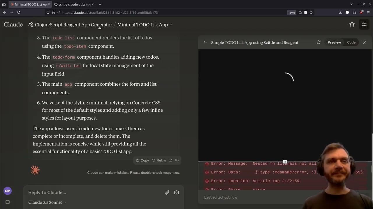 Example ClojureScript Reagent apps generated with Claude.ai and Scittle ...