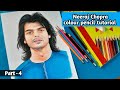 How to draw neeraj chopra using camlin triangular colour pencil | part - 4