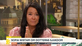 Känslosamt om dotterns sjukdom: "Usch jag kan inte prata om det här" - Nyhetsmorgon (TV4)