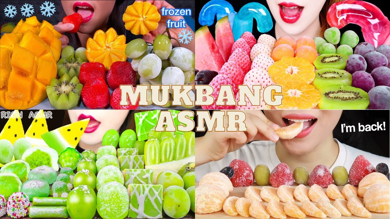 ASMR Frozen Fruit (CRUNCHY) Compilation | Hungry Wolfie