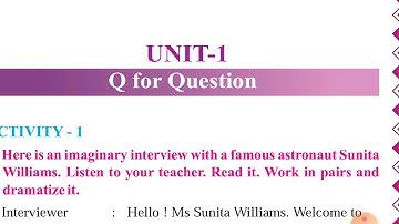 sem-1 Std-8 Unit-1 Q for question
