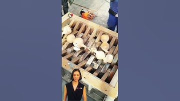 #fcnfm Intermeshing cutter discs shredder ideal for bulky textile and carpet recycling