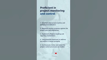 Proficient in project monitoring and control