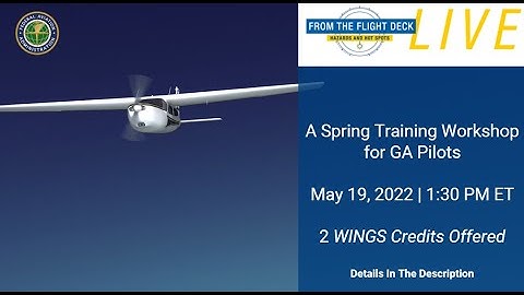 From the Flight Deck LIVE — Webinar on May 19th