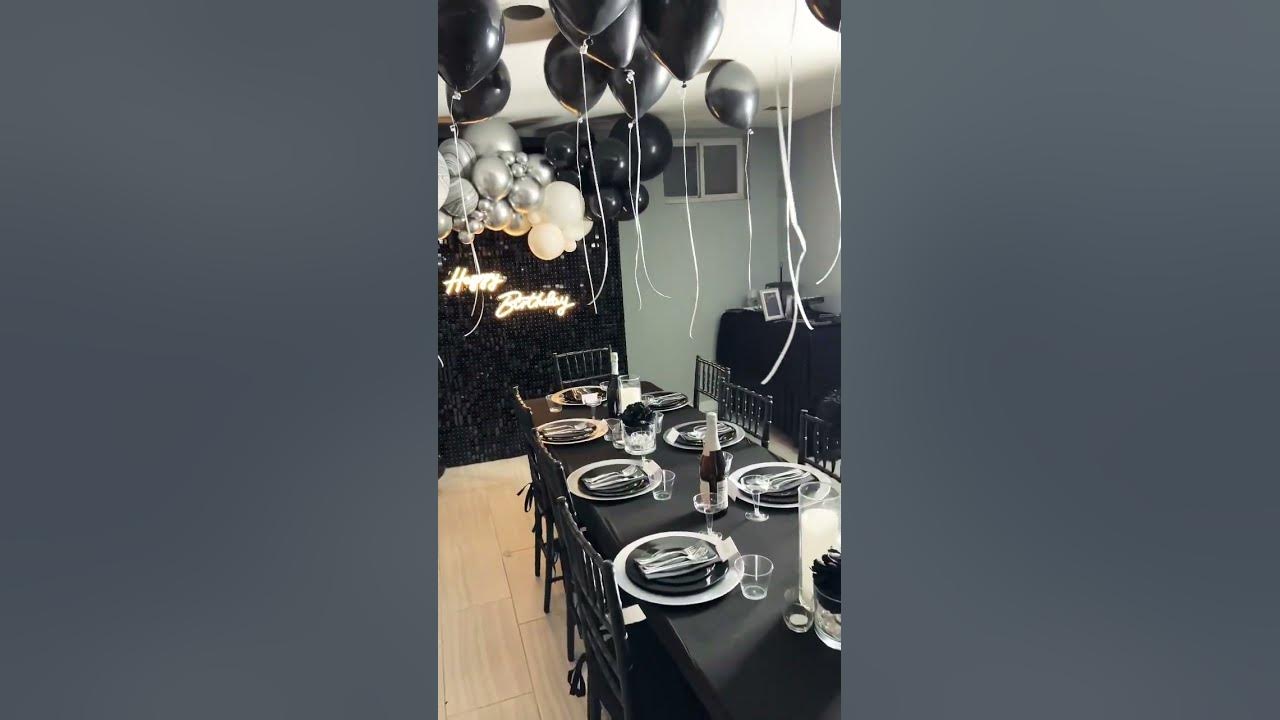 All Black Affair Birthday Party Decorations YouTube