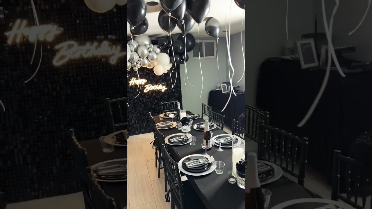 All Black Affair Birthday Party Decorations 