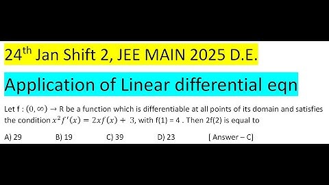 Let f : (0,∞)→ R be a function which is differentiable at all points of its domain and satisfies