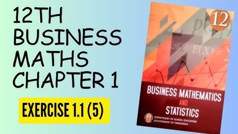 Applications of matrices and determinants 12th Business maths Chapter- 1 Exercise 1.1 (5)