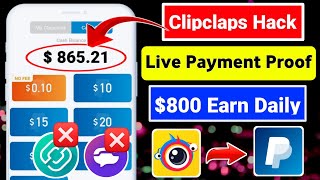 $865 Clipclaps Proof|Clipclaps New Refer Tricks One Device|How Earn Money Online