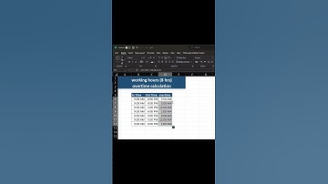 How to calculate  overtime in excel 👈😳..#excel #exceltips #exceltricks #office365