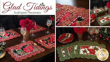 Introducing the Glad Tidings Scalloped Placemats Kits | A Shabby Fabrics Video