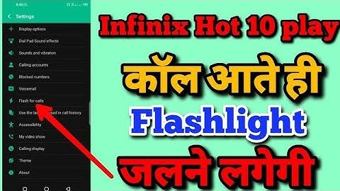 How To Set Flashlight 🔦 On Call In Infinix  10 play || Infinix hot 10 play Flash For Call Setting ||