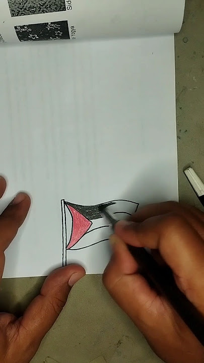 Animasi bendera Palestina berkibar #gambar #drawing #animation #animasi #palestina #palestine