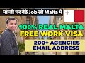 MALTA WORK PERMIT 2022 | List of Agencies for MALTA WORK Permit JOBS | CV &amp; Cover Letter for Malta