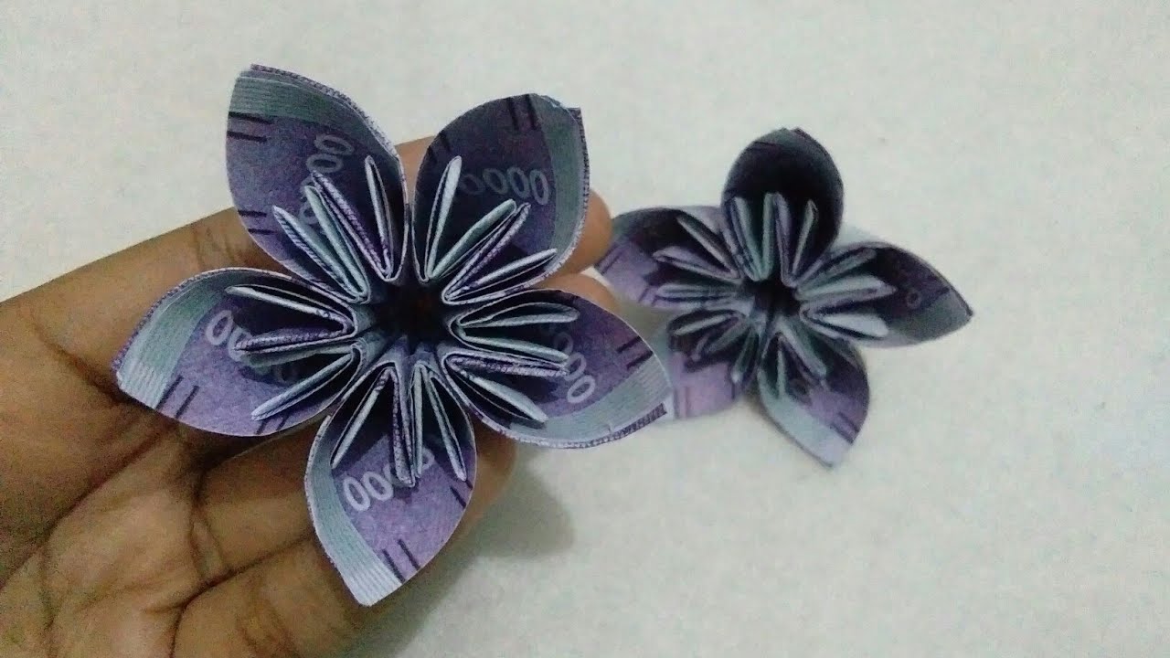 DIY Money Origami Cara Melipat Uang Menjadi Bunga Origami Money