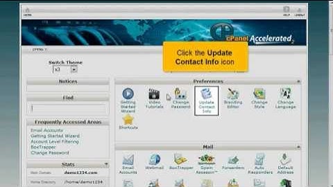 How To Update Contact Info in CPanel