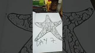 Inktober 2025 Day 7 - Starfish #inktober #inktober2025 #youtubeshorts #fyp