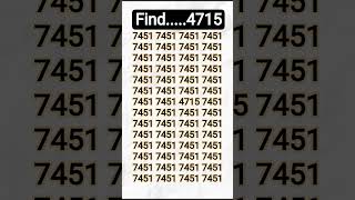 How fast did you get situated 4715 In 5 Second #shorts #youtubeshorts #iq #4715