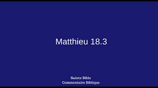 Matthieu 18.3