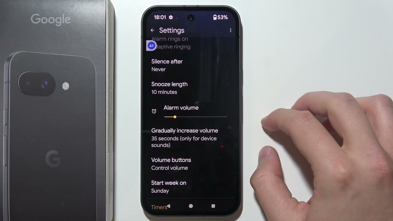 Pixel 9a: How to Turn On Alarm Gradually Volume