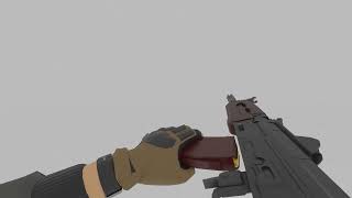 3 different AKS 74U reload animations in ascendent tier order