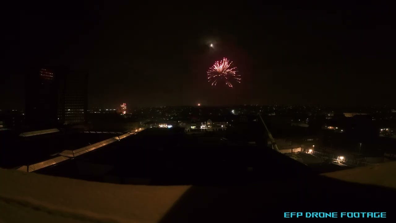 Relaxing Bonfire Night Fireworks Time-lapse from Bootle Strand | DJI Action 5 Pro