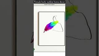 Female figure line art with python turtle #shorts #coding #homemade