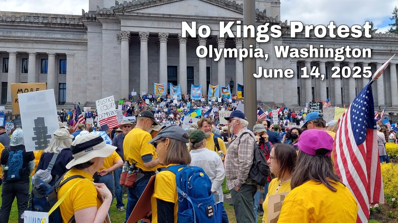 Defying Authoritarianism: No Kings Protest in Olympia, WA – June 2025
