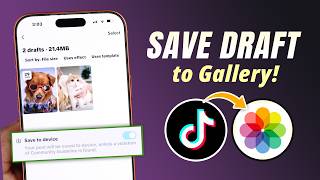 How to Save TikTok Drafts Videos to Gallery! [Without Posting]
