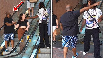 THE BEST ESCALATOR PRANKS!! **COUPLES REACTIONS**