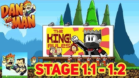 Dan The Man - Gameplay Walkthrough Part 2 - Stage 1.1 - 1.2 (Android, iOS)