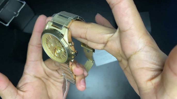 Men\'s Gold Armani Exchange Chronograph Watch AX2137 - YouTube
