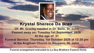 MTV OBITUARIES FOR MONDAY 28TH SEPTEMBER 2026