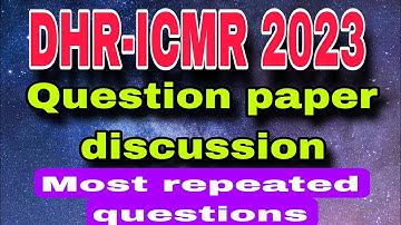 DHR-ICMR JRF Net 2023 PYQ, question answer discussion #pyq #icmr #jrf #neet #net #icmr2025