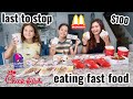 Last to stop eating fast food wins 10000  sister forever