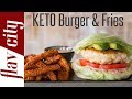Low Carb Shrimp Burger &  Jicama Fries - Keto Diet Meal Plan For Weight Loss