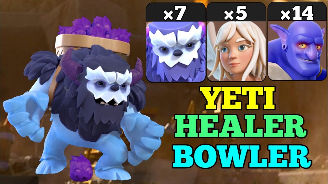 Th13 Yeti Bowler Attack With Healer | Best Th13 Attack Strategy | Clash of Clans EP88