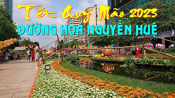 Đường Hoa Nguyễn Huệ 2023 Tết Quý Mão 2023 khai mạc 19h ngày 19/1/2023 | Tết Sài Gòn