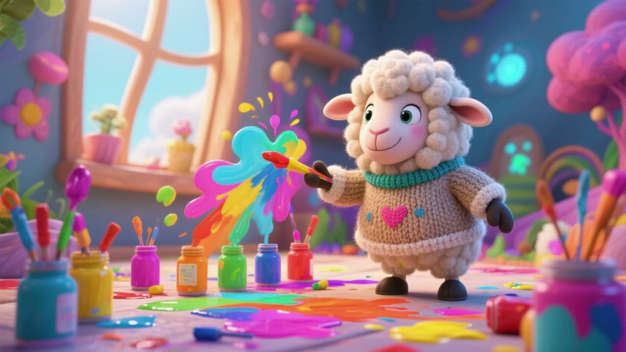 Baa Baa Sheep and the Magic Paint – Color Learning Song | Kids Nursery Rhyme
