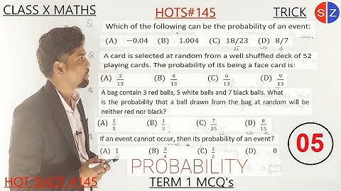 which of the following can be the probability of an event #term1 #exam #probability #mcqs #Hots145