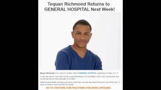 Gh Tj Returns 10-7-16 Tequan Richmond General Hospital Shawn Jordan Preview Promo 9-30-16 9-29-16