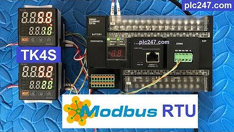 PLC Omron "Modbus RTU" Autonics TK4S Tutorial