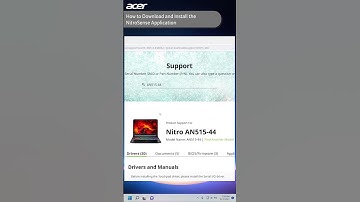 How to Download and Install NitroSense #AcerSupport