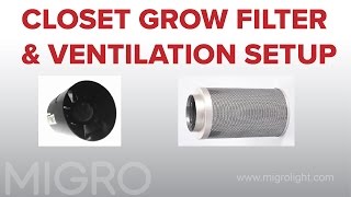 https://www.migrolight.com Download the closet grow build manual here: http://bit.ly/2tpoMzL We size the fan and filter for our closet 