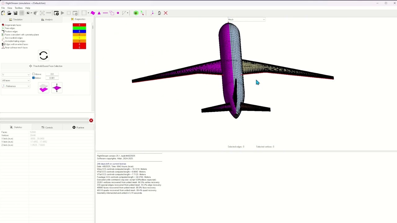 FlightStream: Making a Half Model from a Full Model
